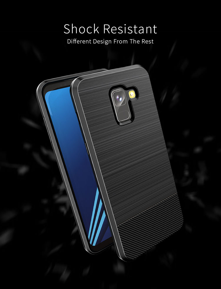 เคส Samsung Galaxy A8+ (2018) #เคสฝาหลัง DUX DUCIS S ซีรี่ส์ไฟเบอร์คาร์บอนไฟเบอร์ TPU
