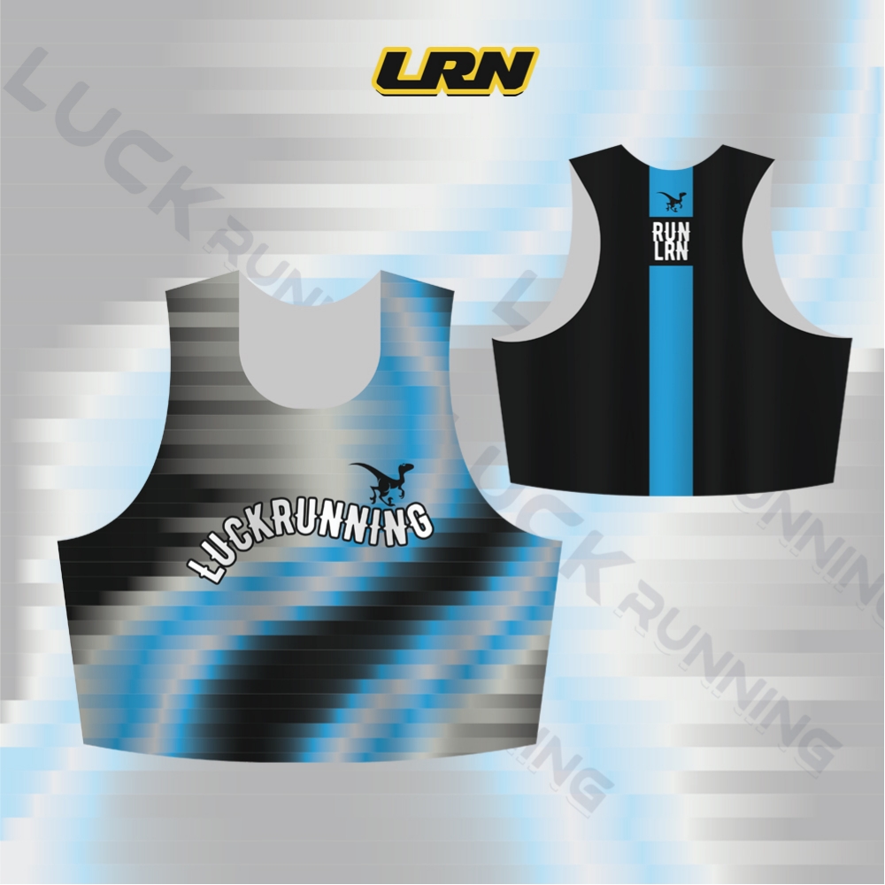 เสื้อวิ่งพิมพ์ลาย LRN เนื้อผ้า Micro square สำหรับวิ่งมาราธอน (MS27)