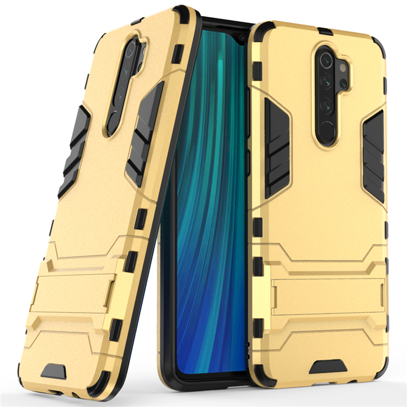Case Xiaomi Redmi Note 8 Pro #เคสฝาหลังไฮบริด พลาสติก +TPU มีขาตั้งในตัว