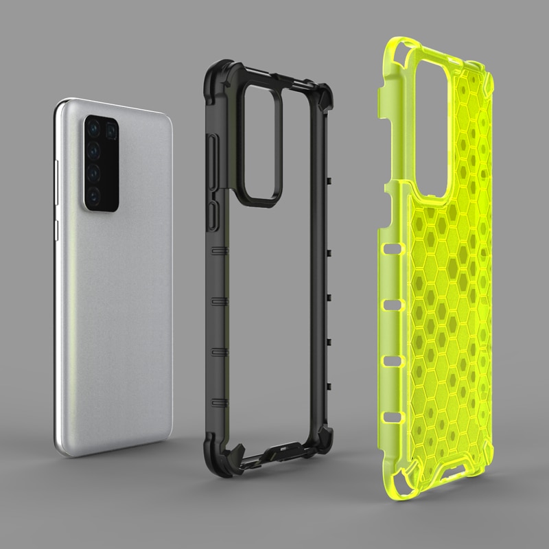 Case Huawei P40 #เคสกันกระแทก Honeycomb Shock Absorber TPU + PC + Silicone Hybrid