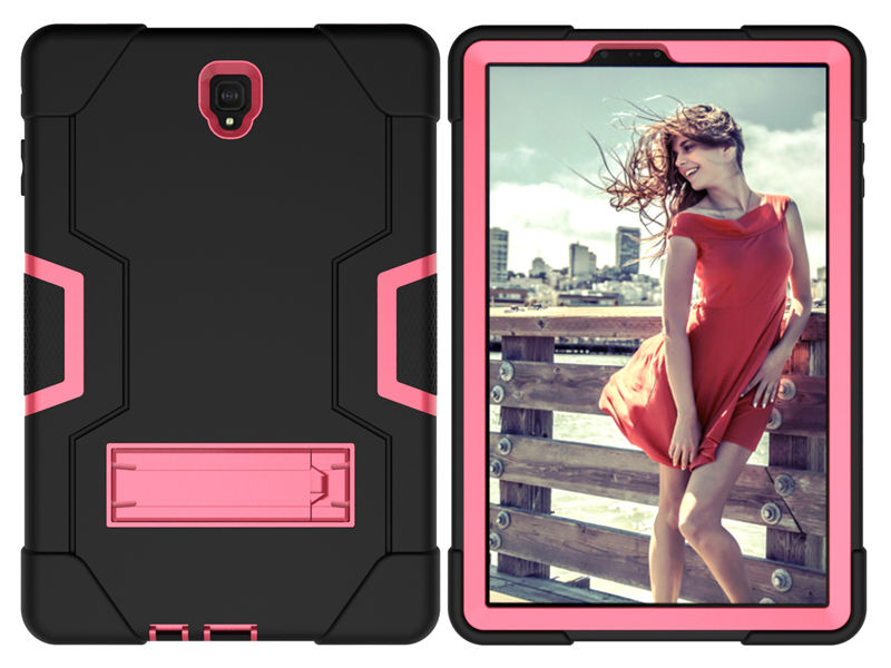 เคส Samsung Galaxy Tab S4 10.5 T830 T835 T837 #เคสฝาหลังกันกระแทก Kickstand PC Silicone Armour Defender