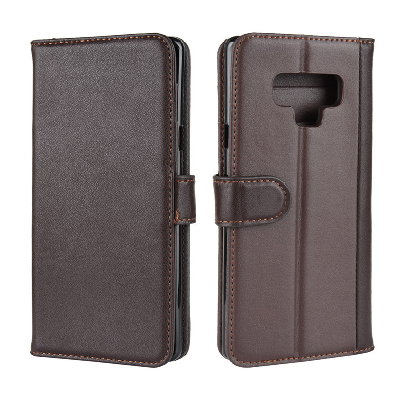เคส Samsung Galaxy Note 9 #เคสฝาพับสไตล์กระเป๋าสตางค์รูปแบบหนังแท้แยกมีช่องเสียบบัตรคุณภาพดี