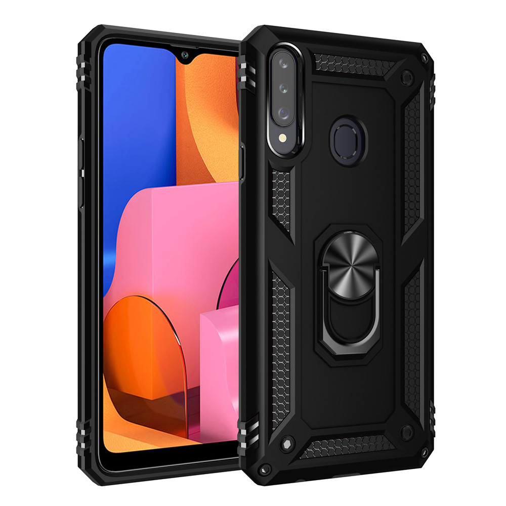 เคส Samsung galaxy A20s #เคสฝาหลัง Hybrid TPU+PC มีแหวนสวมนิ้ว