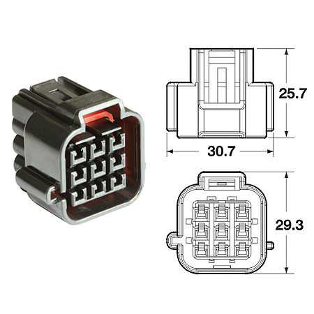 ปลั๊กต่อสายไฟในรถยนต์ AUTOMOTIVE CONNECTORS,090 FRKW FW SERIES SEALED 2sqmm