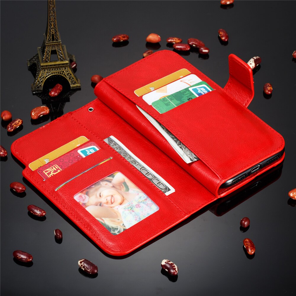 เคส Huawei P30 #เคสฝาพับหนัง PU แบบกระเป๋าสตางค์มีที่เก็บบัตรหลายช่อง Retro Wallet Leather Cover Multi Cards Stand