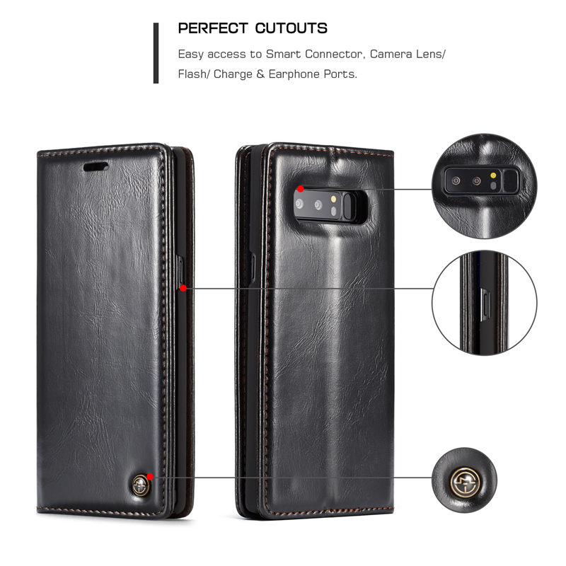 Case Samsung Galaxy S10 #เคสฝาพับแบบกระเป๋าสตางค์ CASEME Oil Wax Crazy Horse Wallet Leather