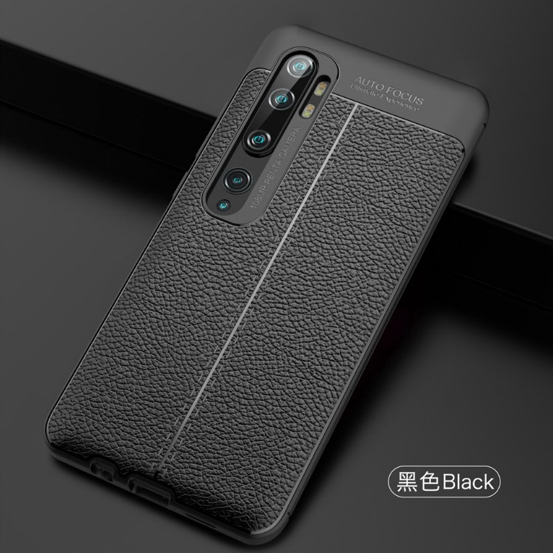 Case Xiaomi Mi Note 10 Pro #เคสฝาหลัง TPU ผิวลิ้นจี่ช่วยป้องกันลายนิ้วมือและกันลื่นได้ดี