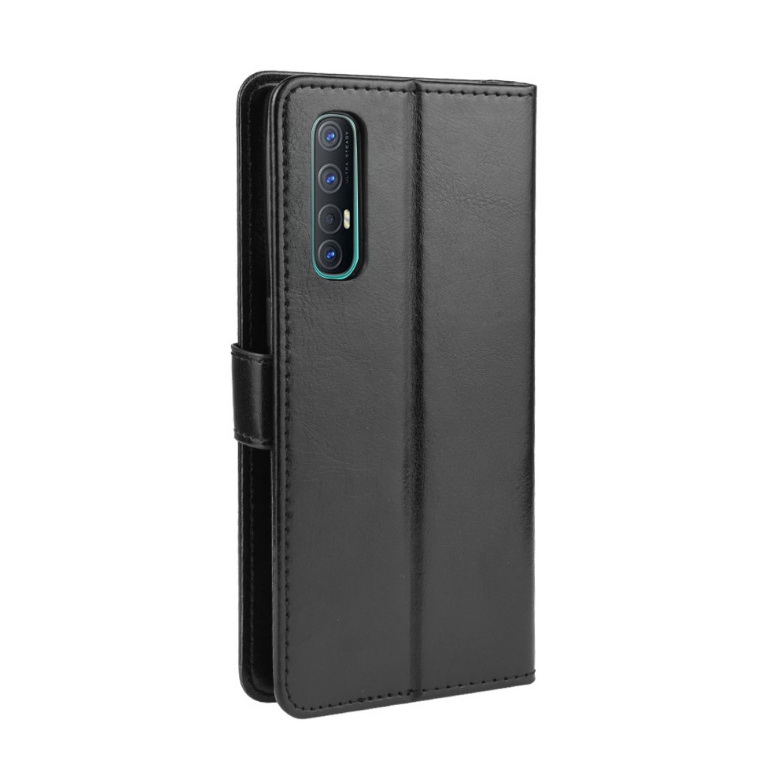 เคส OPPO Reno 3 Pro 4G #เคสฝาพับหนัง PU ผิวหนังม้า Crazy Horse Texture Leather Wallet
