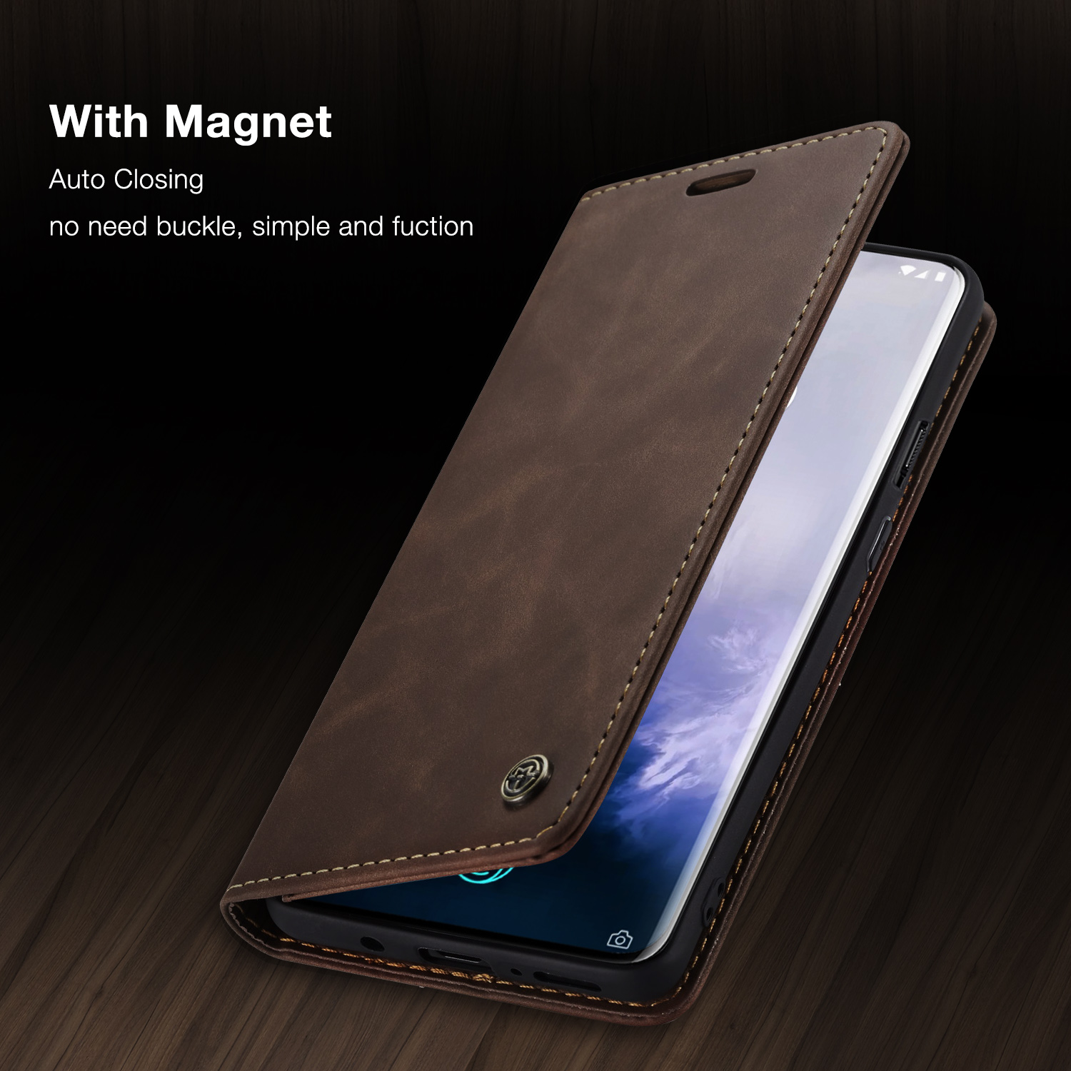 Case OnePlus 8 Pro #เคสฝาพับหนัง PU กระเป๋าสตางค์ CASEME 013 Series Auto-absorbed Leather Wallet
