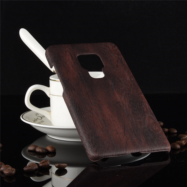 เคส Huawei Mate 20 #เคสฝาหลังพลาสติกแข็งเคลือบผิวลายไม้สีสันสดใส Wood Texture PU Leather Coated