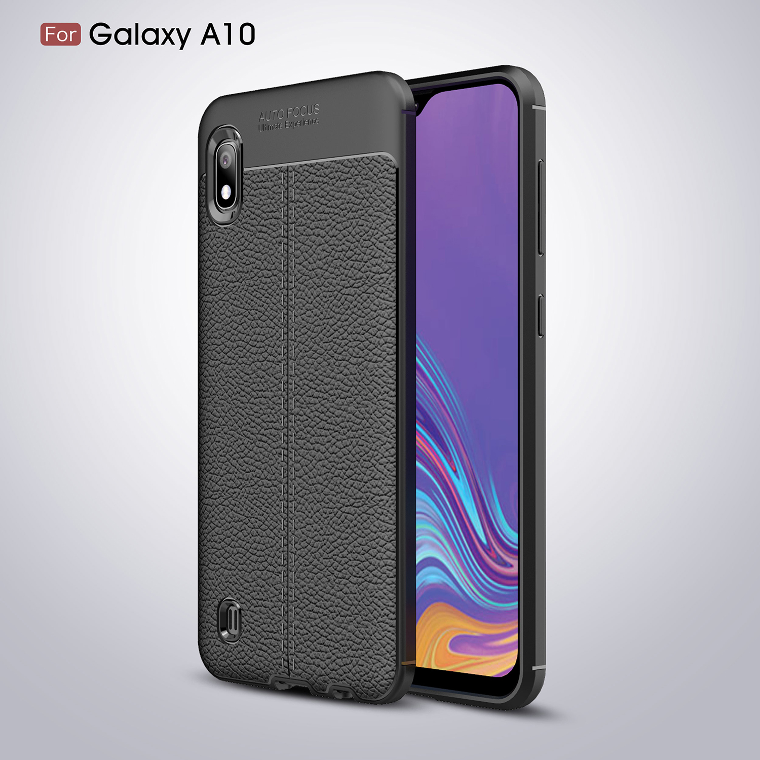 เคส Samsung Galaxy A10 TPU #เคสฝาหลังผิวลิ้นจี่ช่วยป้องกันลายนิ้วมือและกันลื่นได้ดี