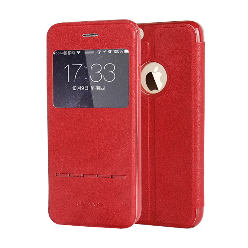 เคส iPhone 6s Plus / 6 PlusUSAMS View Window Leather Case with Touch Slide Button