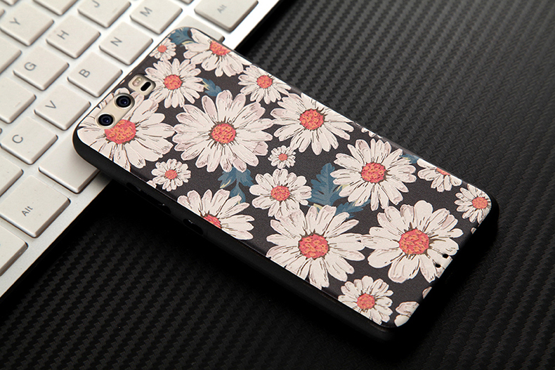 Case Huawei P10 Plus #เคสฝาลายนูน 3D Embossment TPU Mobile Shell สวยงาม