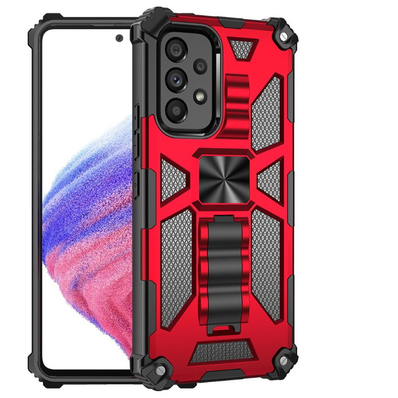 เคส Samsung Galaxy A21s #เคสฝาหลังพลาสติกแข็ง ไฮบริด TPU + Kickstand