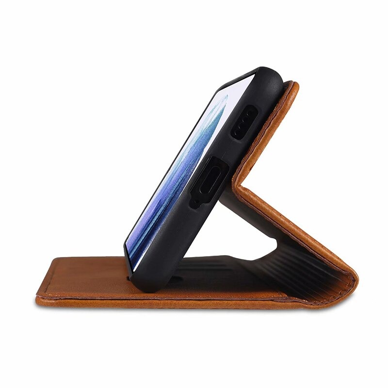เคส Samsung Galaxy S23+ 5G #เคสฝาพับ AZNS สไตล์ Retro หนัง PU มีช่องเสียบการ์ด