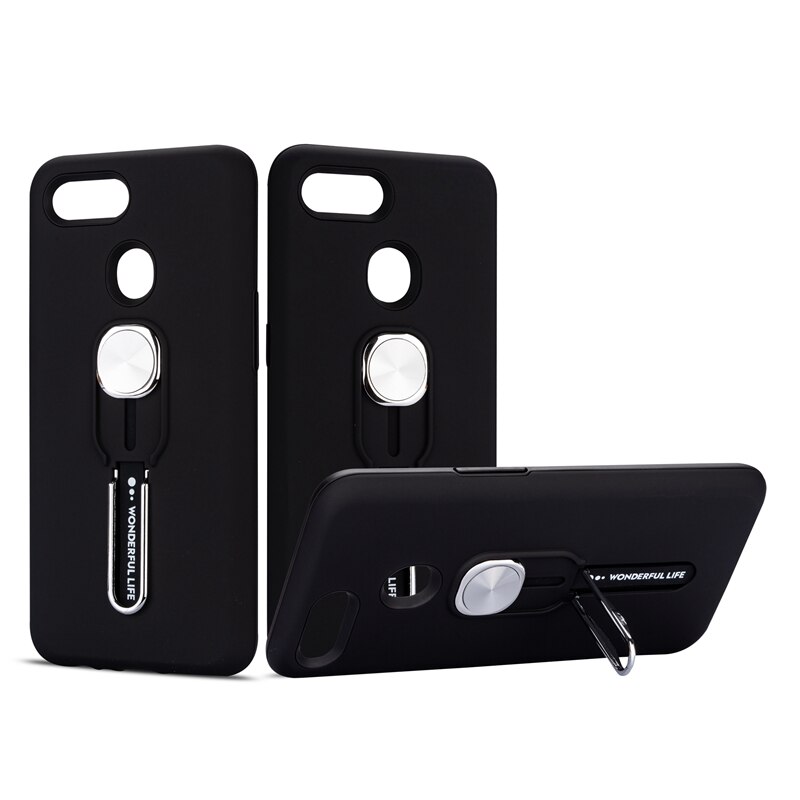 Case Oppo A7 / A5s / AX5s #เคสฝาหลังมีแหวนสวมนิ้วแม่เหล็ก Magnetic Finger Ring Kickstand Phone Cover