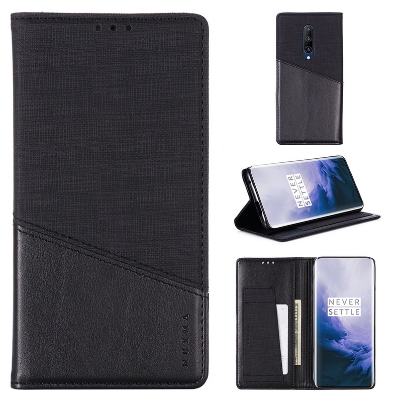 Case Oneplus 7 Pro #เคสแบบฝาพับ MUXMA หนัง PU ออกแบบสีทูโทนมีช่องเสียบบัตร PU Leather Magnetic Wallet