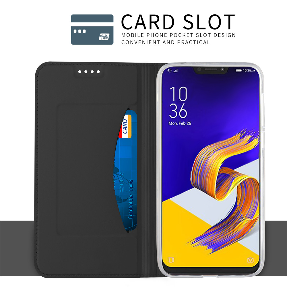 เคส Asus Zenfone 5 ZE620KL / 5z ZS620KL #เคสฝาพับหนัง PU Card Holder Auto-absorbed Leather คุณภาพดีราคาถูก