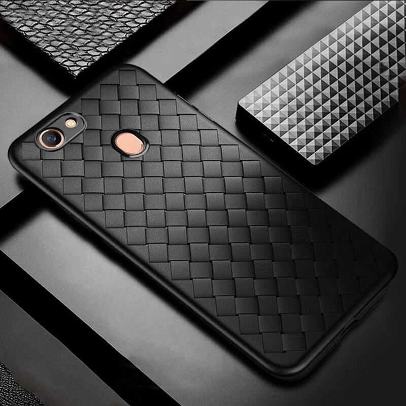 Case Vivo V7 Plus #เคสฝาหลังนิ่ม Woven Texture Soft TPU