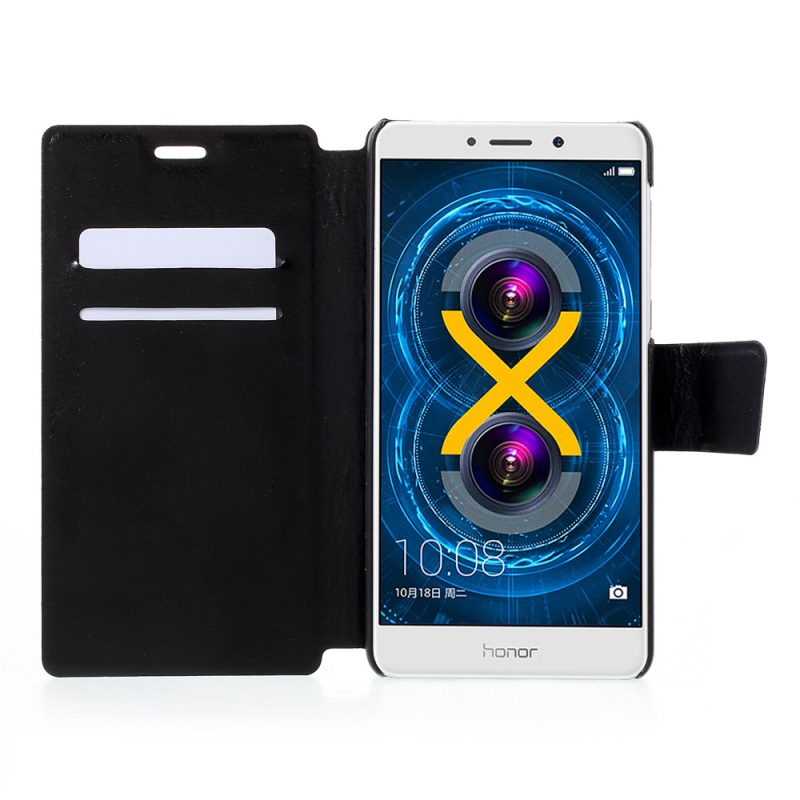 เคส Huawei GR5 2017 #เคสหนังฝาพับทันสมัย Crazy Horse Leather Card Slots