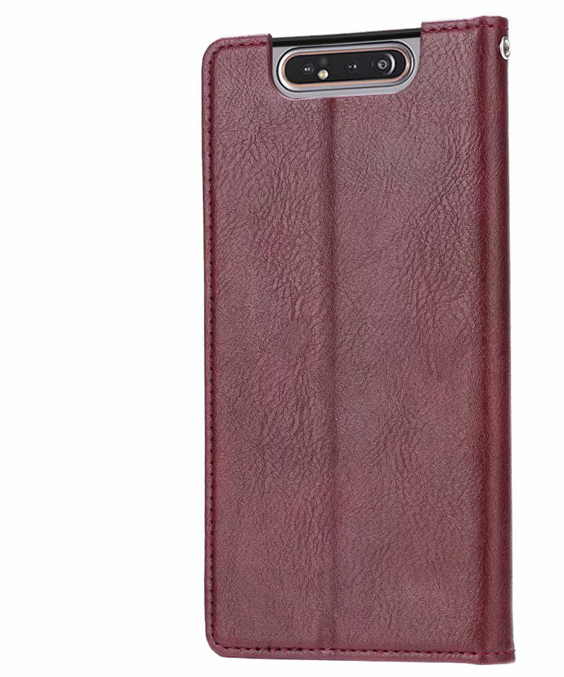 เคส Samsung Galaxy A80 #เคสฝาพับแบบกระเป๋าสตางค์หนัง PU มีช่องเสียบบัตรคุณภาพดี