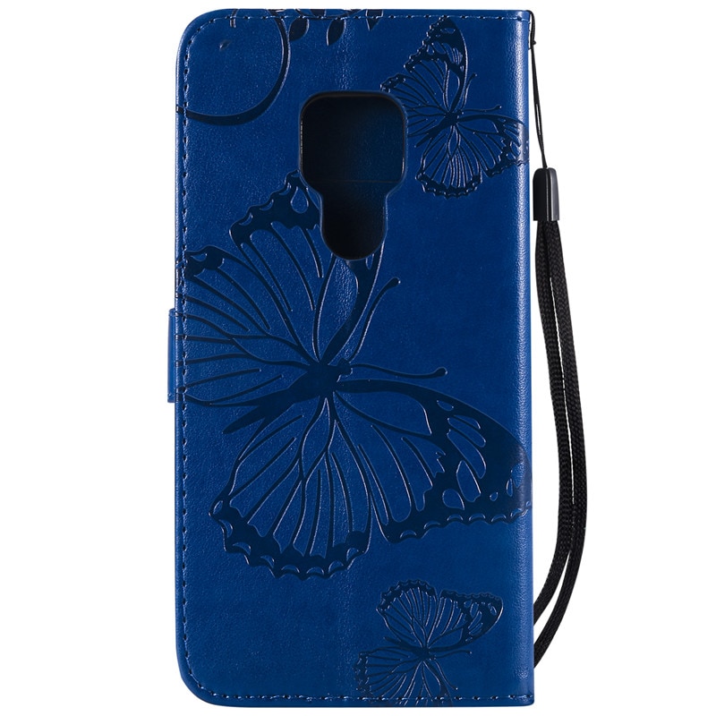 Case Huawei Mate 20 X #เคสฝาพับหนัง PU Imprint Butterflies Pattern
