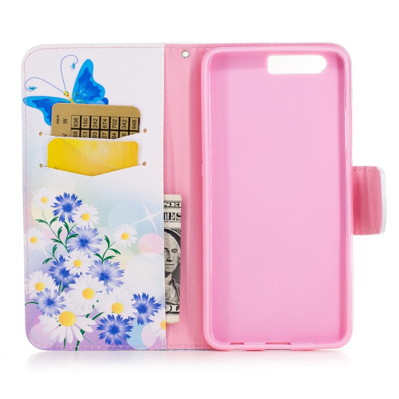 เคส Huawei P10 Plus #เคสฝาพับ หนัง PU พิมพ์ลายสไตล์กระเป๋าสตางค์