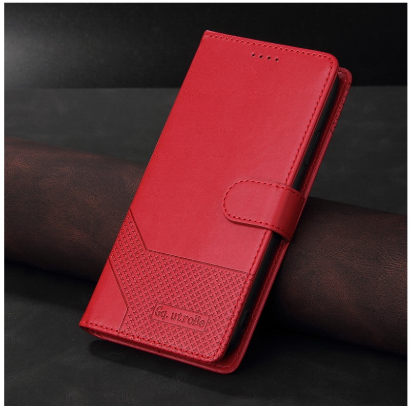เคส Samsung Galaxy S22+ 5G #เคสฝาพับแม่เหล็กพร้อมช่องใส่บัตรแบบกระเป๋าสตางค์ Magnetic Flip Wallet Bracket Leather TPU Phone Case