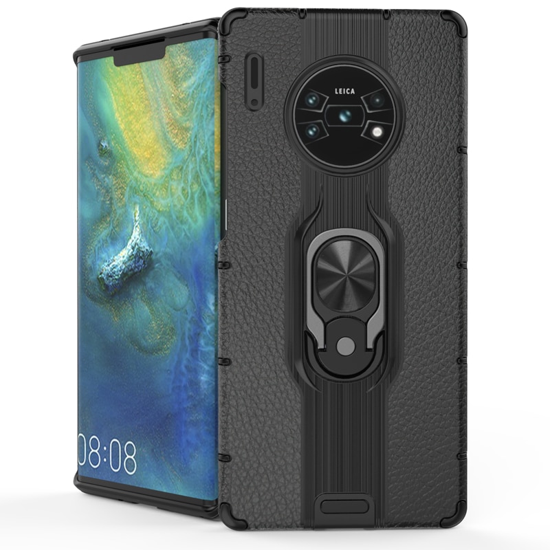 Case Huawei Mate 30 Pro #เคสฝาหลังไฮบริดมีแหวนสวมนิ้ว Detachable Ring Holder Kickstand PC TPU Combo Case