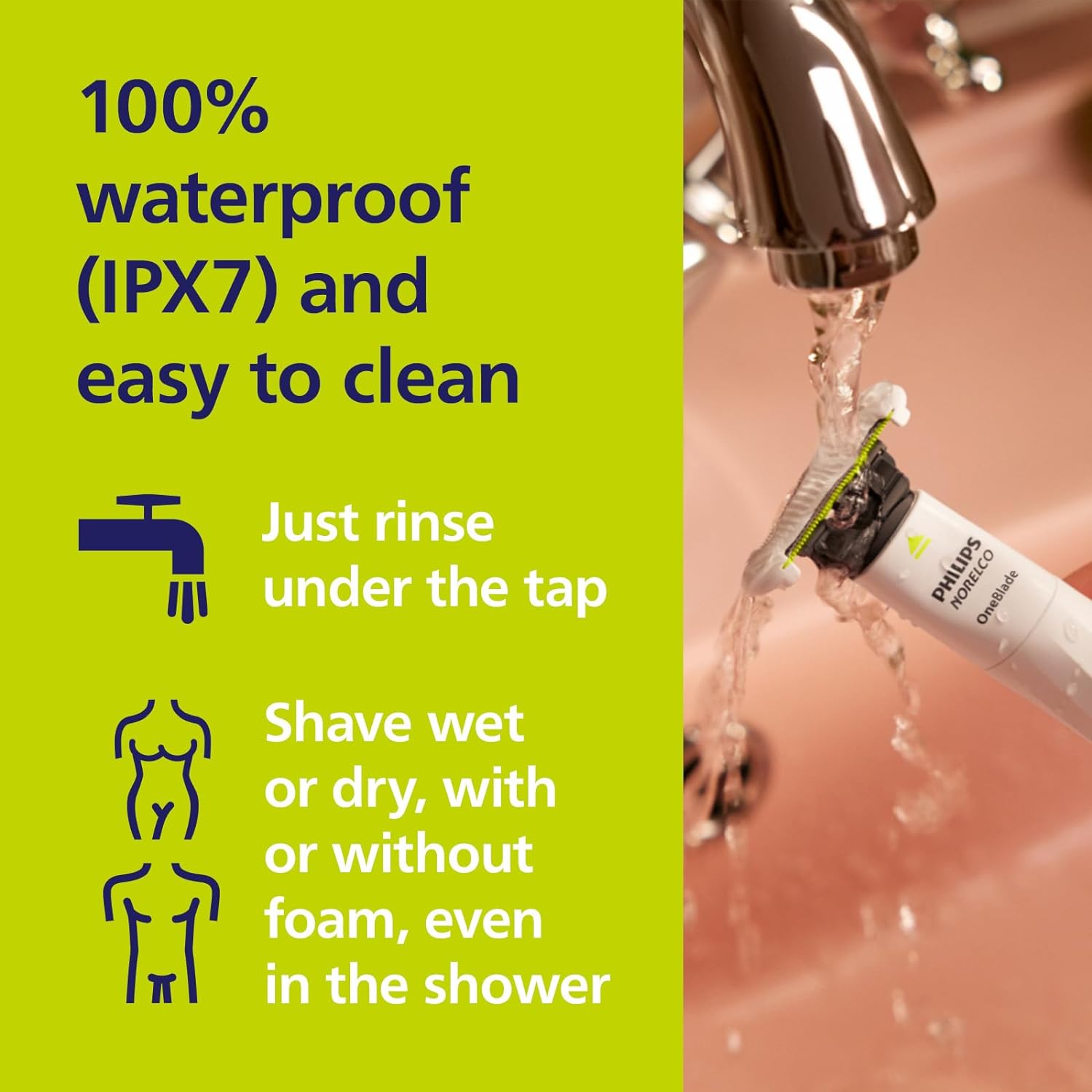 Philips® Norelco OneBlade Intimate Trim & Shave QP1924/70 ฟิลิปส์ เครื่องตัดแต่งขนร่างกาย