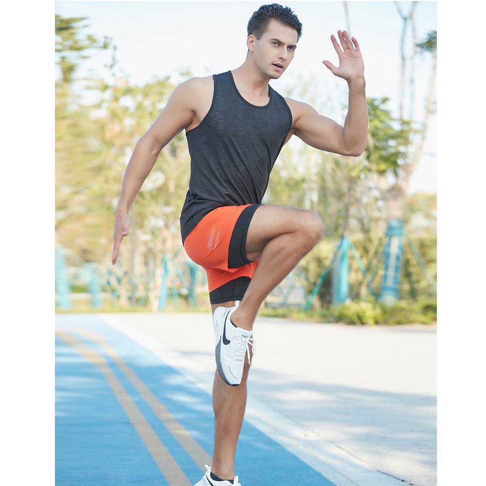 กางเกงวิ่งมาราธอน มีซัปใน ทรงสวยมีกระเป๋าใส่ของหลังและด้านหน้ารุ่นใหม่เบาแห้งเร็ว (F43)