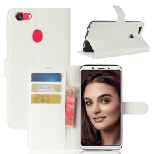 Case OPPO F5 #เคสแบบฝาพับสไตล์กระเป๋าสตางค์หนัง PU ผิวลิ้นจี่ สีสันสวยงามทันสมัย