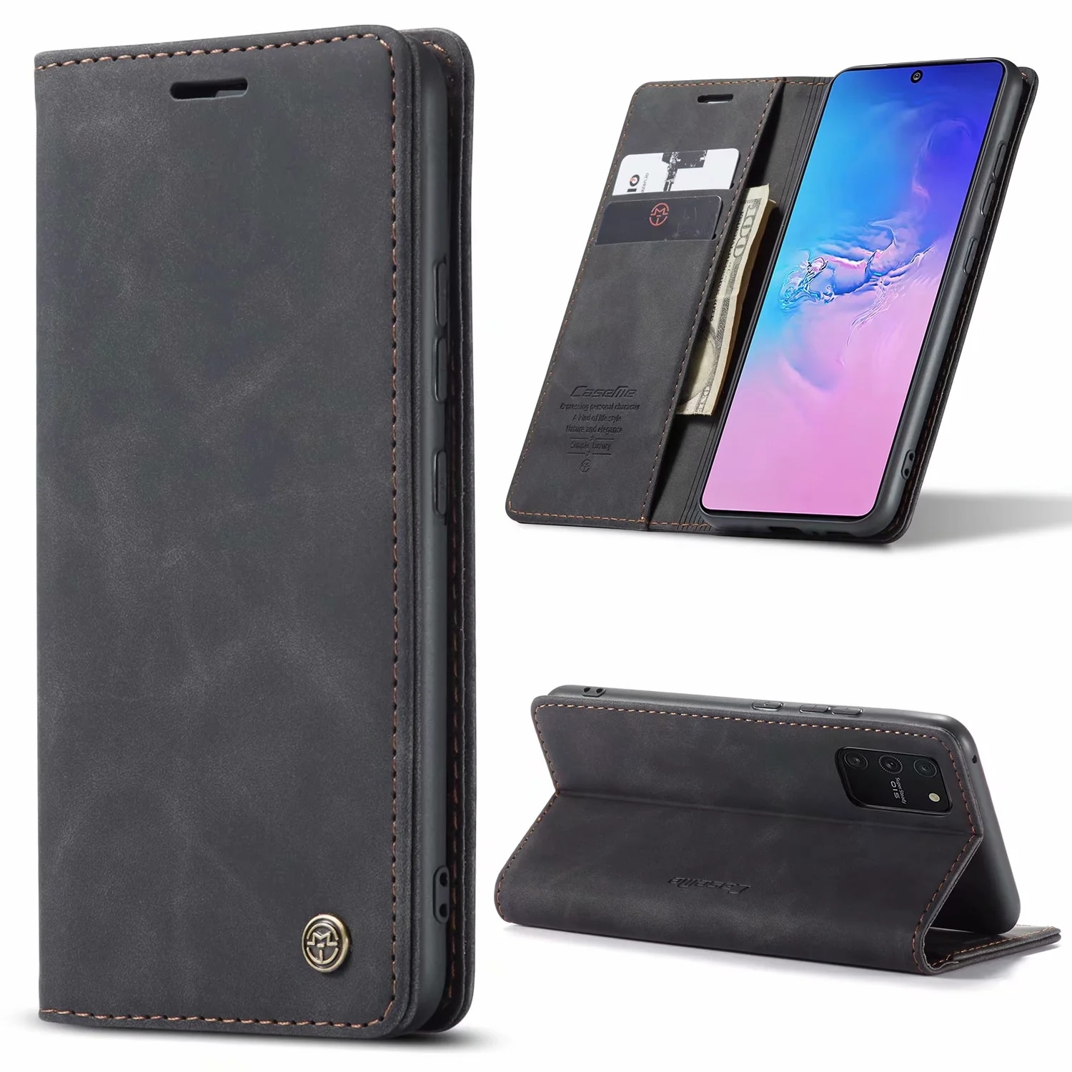 เคส Samsung Galaxy Note 10 Lite #เคสฝาพับหนังกระเป๋าสตางค์ CASEME Auto-absorbed Leather Wallet