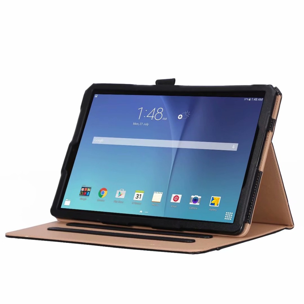 เคส Samsung Galaxy Tab A 10.5 (2018) T590 T595 #เคสฝาพับหนัง PU มีแถบยืดหยุ่นสวมนิ้ว Auto Wake/Sleep PU Leather Stand Tablet Case