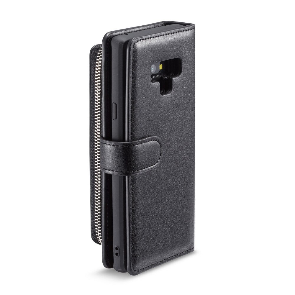 Case Samsung Galaxy Note 9 #เคสหนังฝาพับสไตล์กระเป๋าสตางค์มีช่องซิบ PU Wallet Split Leather 2 in 1 Card Slot + Money slot + Magnetic Separable Shell