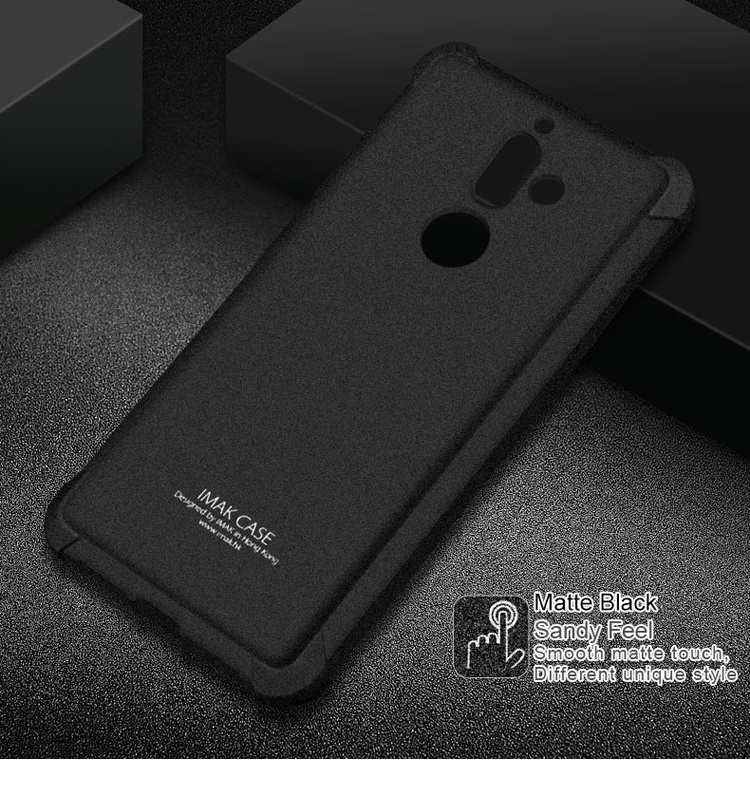 เคส Nokia 7 plus #เคสฝาหลัง Skin Feel Anti-drop TPU Case + Explosion-proof Screen Film