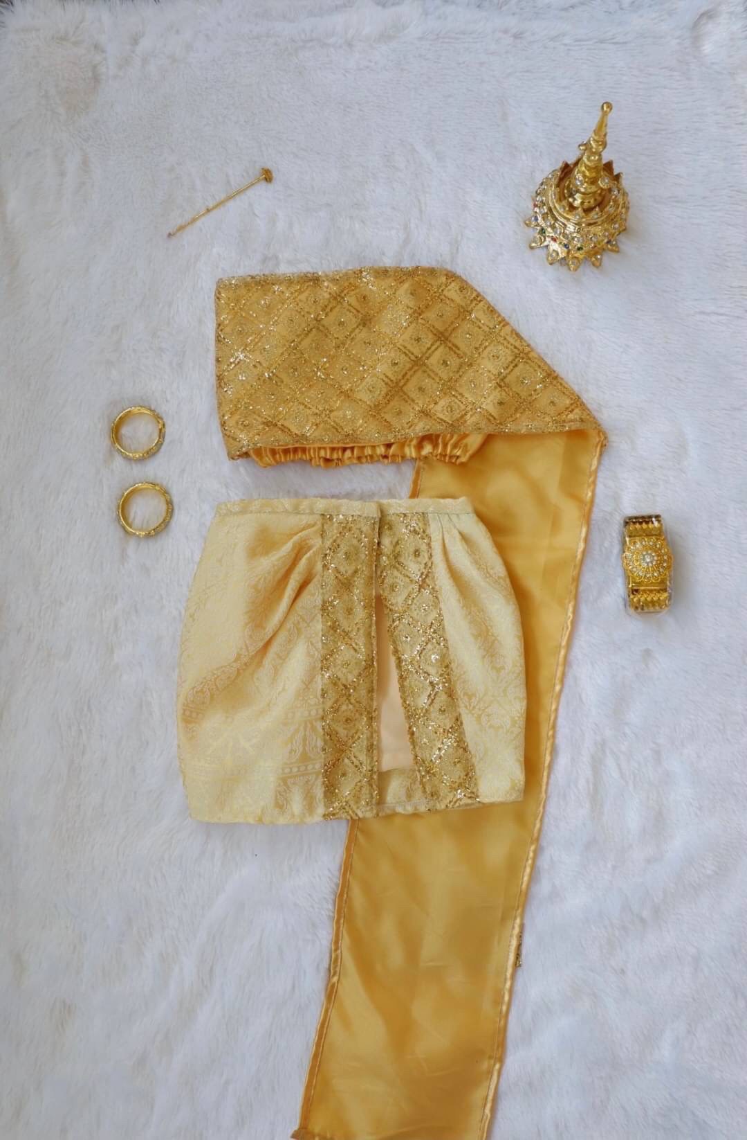 ชุดไทยเด็กหญิง สวยเก๋ด้านในเป็นกางเกง