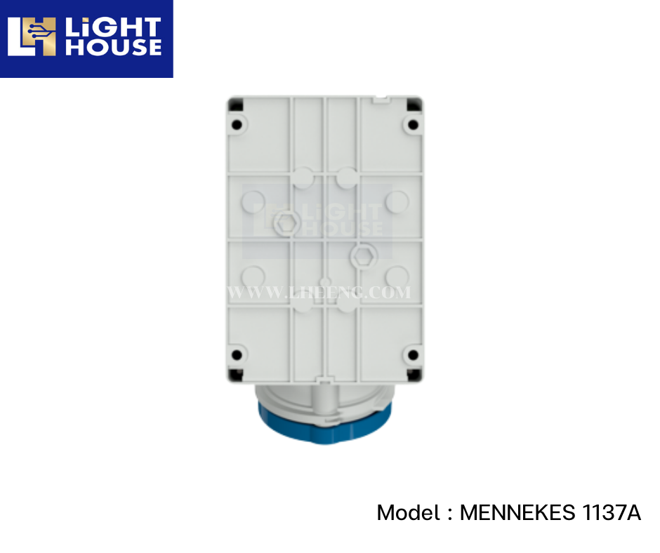 MENNEKES 1137A ปลั๊กตัวเมียติดพนัง (2P+E) 63A 230V IP44
