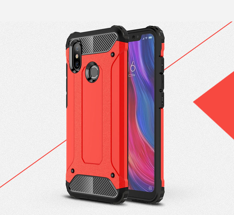 Case Xiaomi Mi 8 (6.21 นิ้ว) #เคสฝาหลังเกราะป้องกัน ไฮบริด พลาสติก+TPU