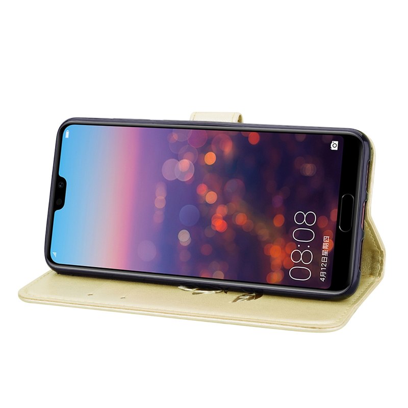 Case Huawei P20 Pro #เคสฝาพับหนัง PU ลายดอกกุหลาบแบบกระเป๋าสตางค์ HAT PRINCE Imprinted Rose Leather