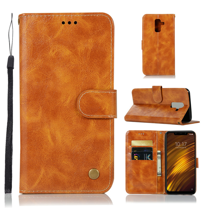 Case Xiaomi Pocophone F1 #เคสฝาพับเกรดพรีเมี่ยมแบบกระเป๋าสตางค์ หนัง PU Vintage