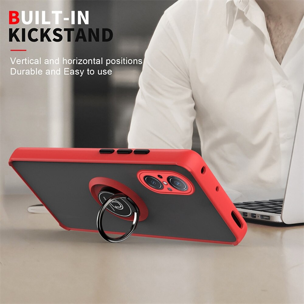 เคส Huawei Nova 9 SE #เคสฝาหลังซิลิโคนแข็ง โปร่งแสง ผิวด้านมีแหวนสวมนิ้ว Finger Ring Kickstand