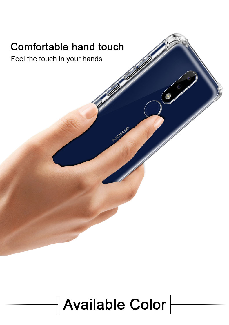 Case Nokia 5.1 Plus/X5 #เคสฝาหลังSkin Feel Anti-drop TPU Case + ฟิล์มกันรอย Explosion-proof Screen Film