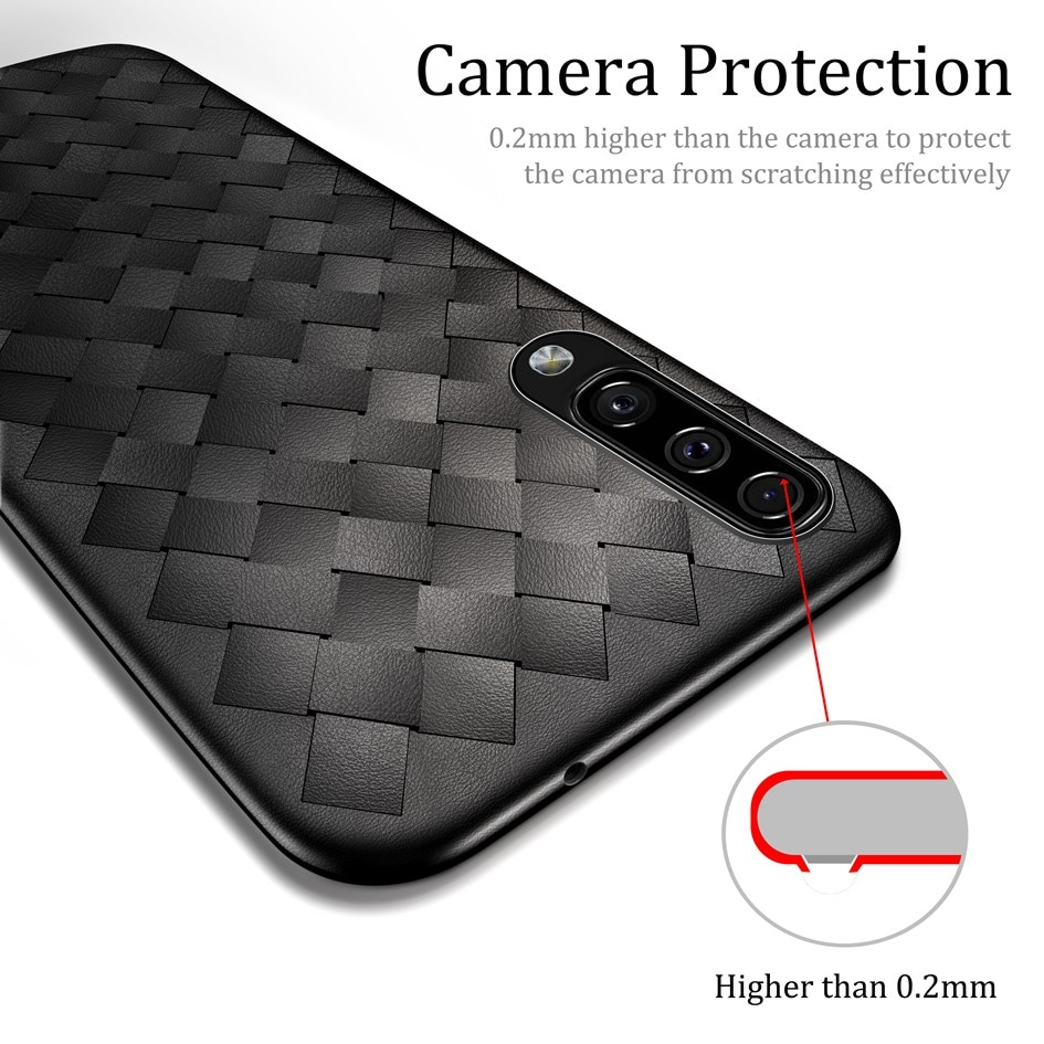 Case Huawei Y9s #เคสฝาหลัง Woven Texture Soft TPU พื้นผิวอ่อนนุ่ม