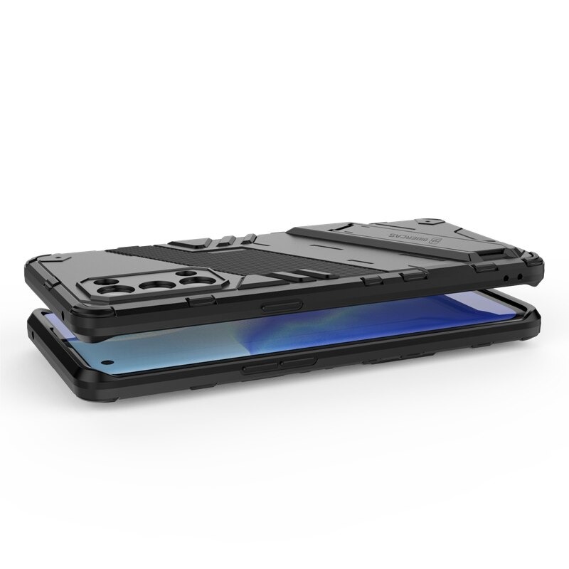 เคส OPPO Reno 5 Pro 5G #เคสฝาหลังพลาสติก ไฮบริด TPU + Kickstand