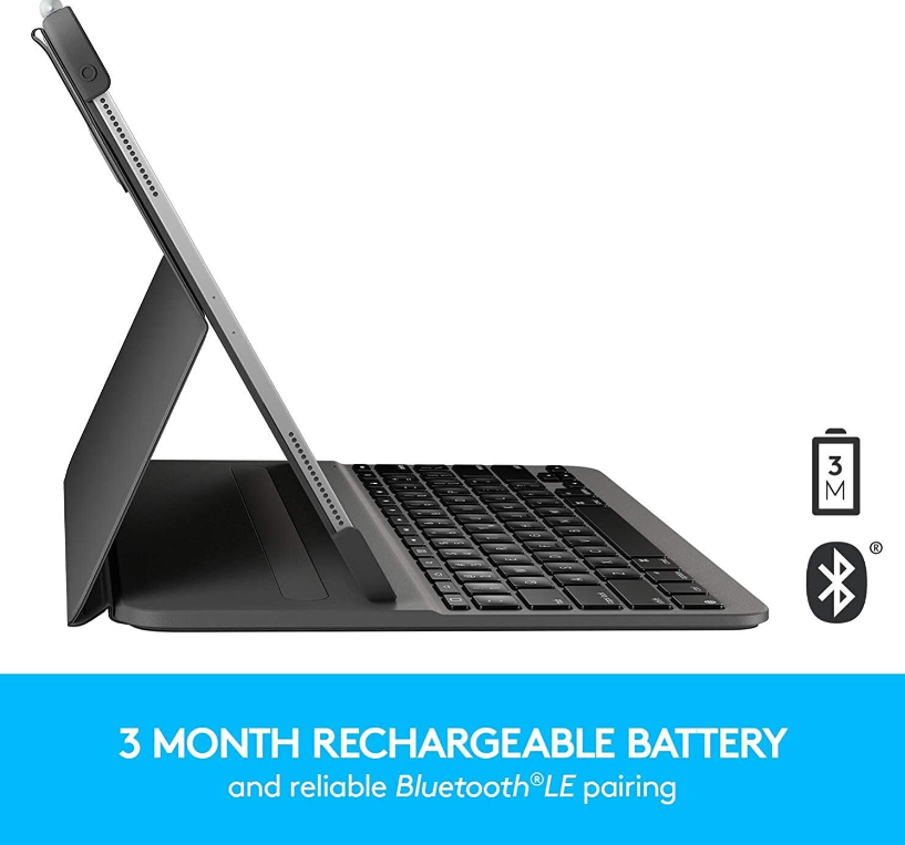 Logitech® SLIM FOLIO PRO keyboard case with Bluetooth for iPad Pro 11-inch or 12.9-inch เคสคีย์บอร์ด