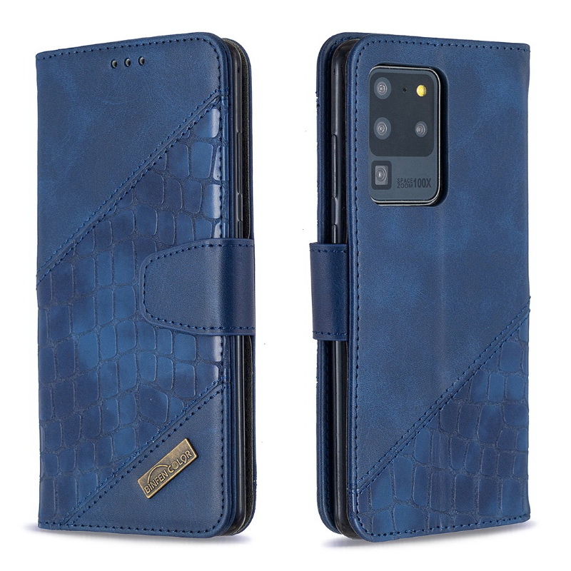 เคส Samsung Galaxy Note 20 / Note 20 5G #เคสฝาพับหนัง PU ลายนูนมีช่องเสียบบัตร Luxury Crocodile Texture Wallet Emboss Leather Stand Phone Case