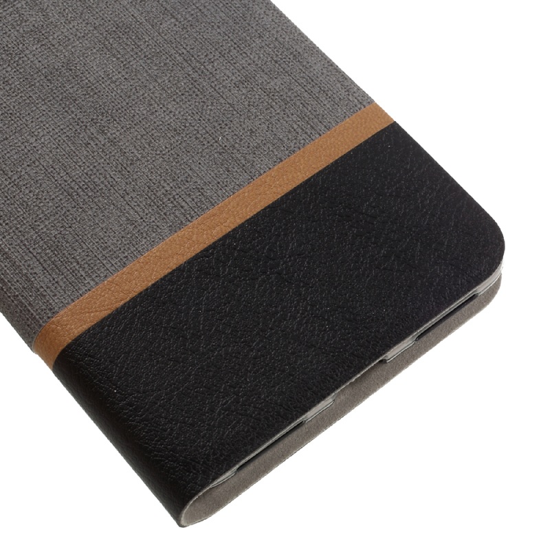 Case Lenovo K6 Note เคสฝาพับปกเสริมแผ่นเหล็ก Cross Texture Leather สวยงามทันสมัย