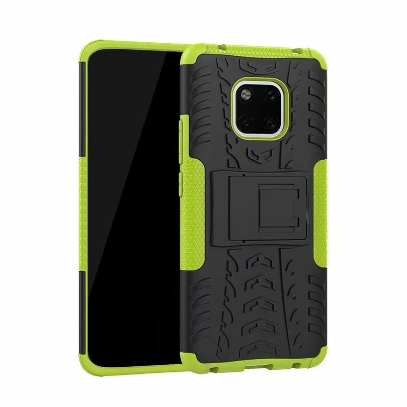Case Huawei Mate 20 Pro #เคสฝาหลังกันลื่น Cool Tyre Pattern Kickstand (PC + TPU)
