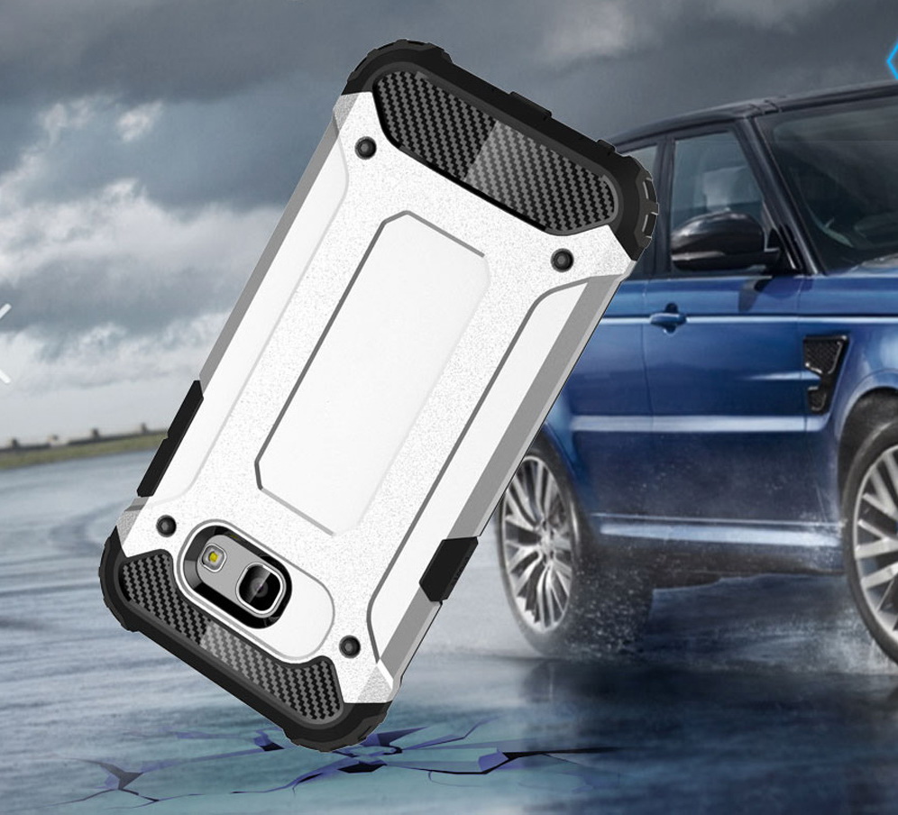 Case Samsung Galaxy A7 2017#เคสฝาหลังไฮบริดกันกระแทก Armor Guard PC + TPU สีบรอนซ์ #พร้อมส่ง